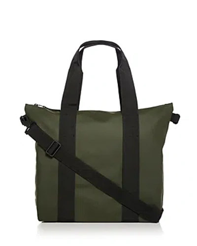 Rains Large Unisex Waterproof Tote With Crossbody Strap In Black