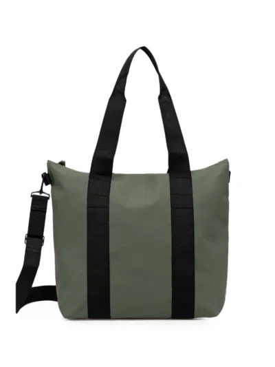 Rains Mini Logo-debossed Tote Bag In Green