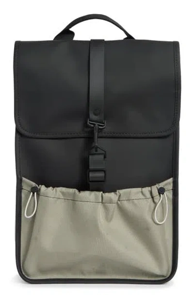 Rains Mini Mix Waterproof Backpack In Black
