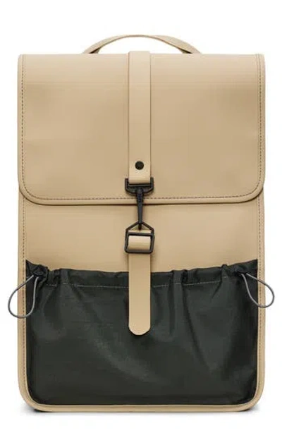 Rains Mini Mix Waterproof Backpack In Sand