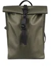 Rains Mini Rolltop Backpack In Green