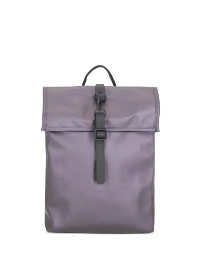 Rains Mini Rolltop Backpack In Purple