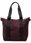 Rains Mini Rubberised Tote In Burgundy