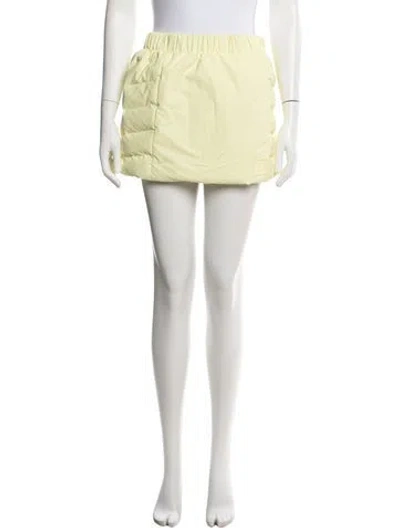 Pre-owned Rains Mini Skirt In Yellow