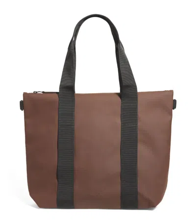 Rains Mini Tote Bag In Brown