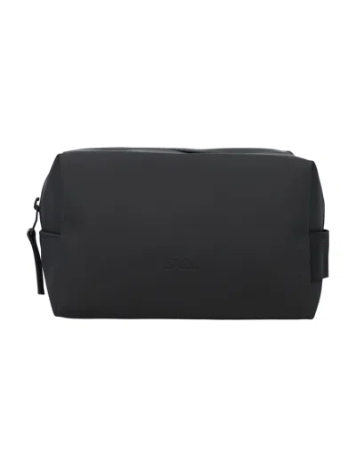 Rains Mini Waterproof Pu Wash Handbag With Webbing Handle In Nero