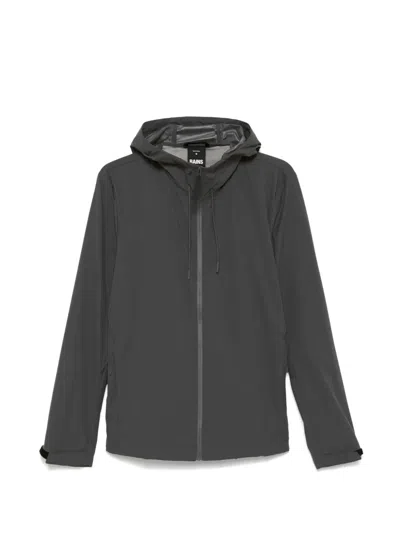 Rains Mito Hooded Touch-strap Jacket In Gray