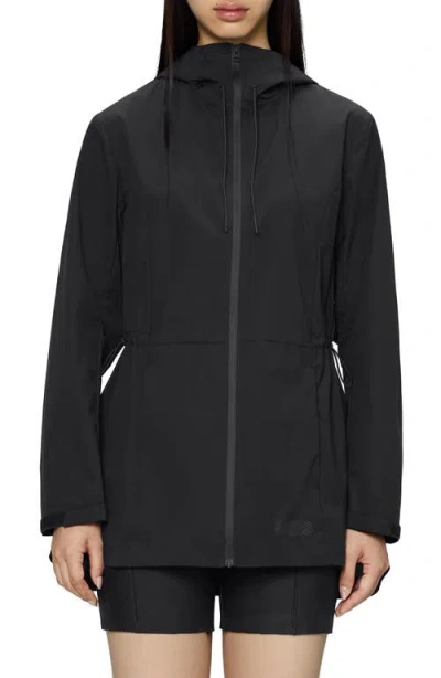 Rains Mito Water Repellent Hooded Jacket In Black