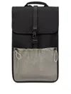 Rains Mix Flap-pocket Backpack In Black