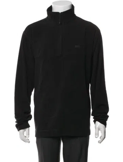 Pre-owned Rains Mock Neck Long Sleeve Pullover In Black