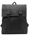 Rains Msn Logo-debossed Waterproof Backpack In Black