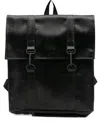 Rains Msn Debossed-logo Mini Backpack In Black