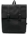 Rains Msn Logo-debossed Backpack In Schwarz
