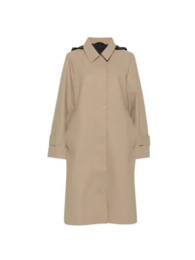 Rains Nara Long Jacket In Neutral