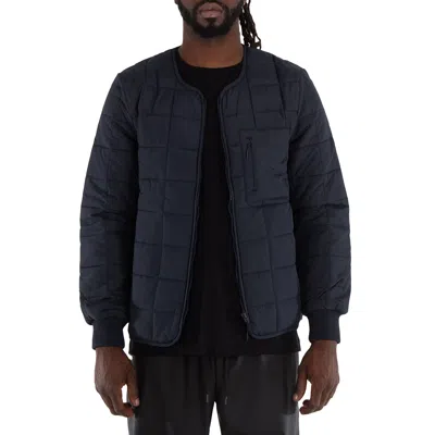 Rains Navy Water-repellent Quilted Liner Jacket In Blue