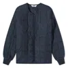 Rains Navy Water-repellent Quilted Liner Jacket In Blue