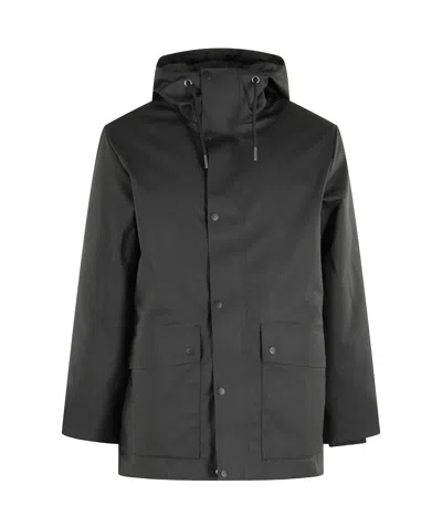 Rains Nome Hooded Parka Coat In Black