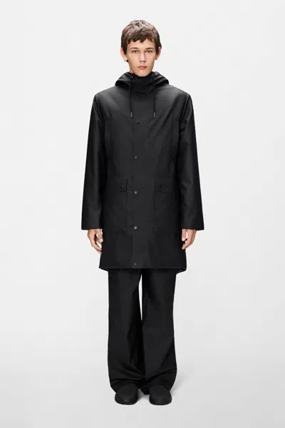 Rains Nome Long Parka In Black