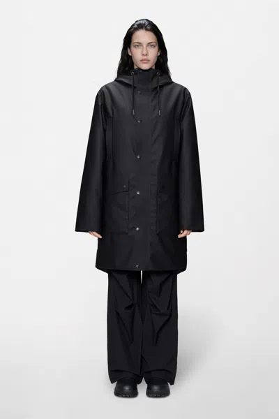 Rains Nome Long Parka In Black