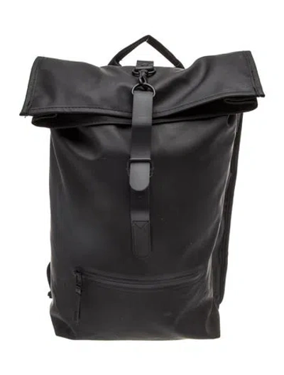 Pre-owned Rains Nylon Backpack In Black