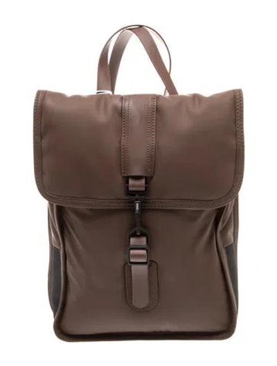 Pre-owned Rains Nylon Backpack In Blue