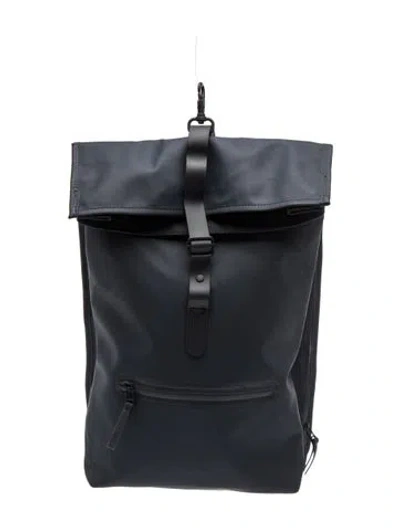 Pre-owned Rains Nylon Backpack In Blue