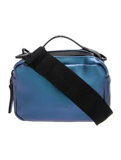 Pre-owned Rains Nylon Messenger Bag In Blue