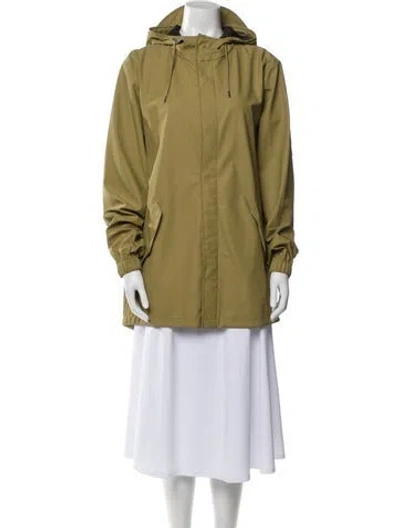 Pre-owned Rains Nylon Parka W/ Tags In Green