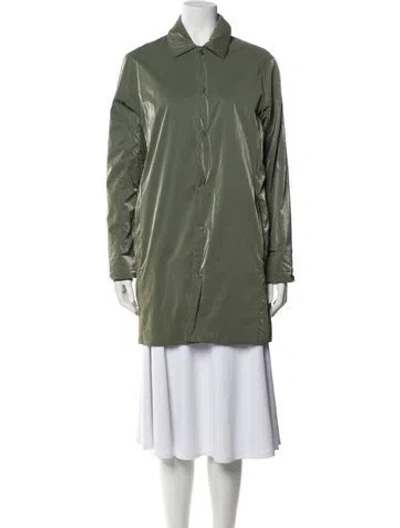 Pre-owned Rains Nylon Peacoat In Green