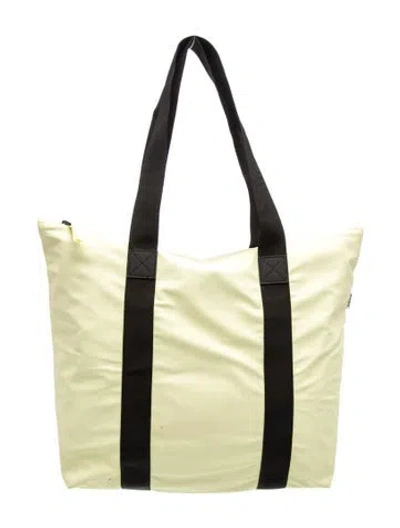 Pre-owned Rains Nylon Tote In Yellow
