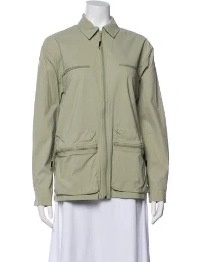 Pre-owned Rains Nylon Utility Jacket In Green