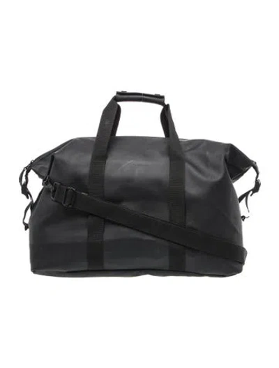 Pre-owned Rains Nylon Weekender Bag In Black