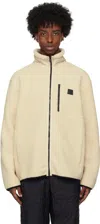 Rains Off-white Yermo Fleece Jacket In Dune