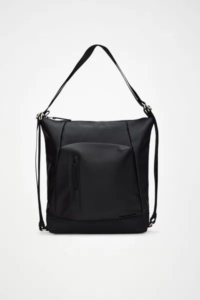Rains Otaru Hobo Backpack In Black