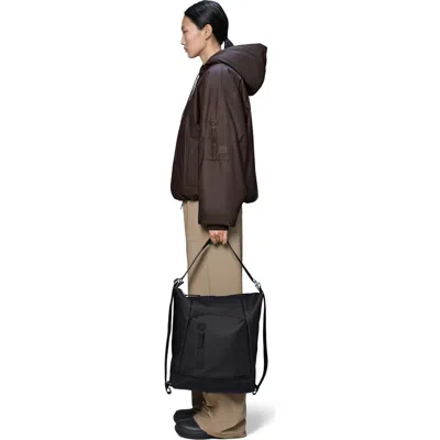 Rains Otaru Hobo Backpack In Black
