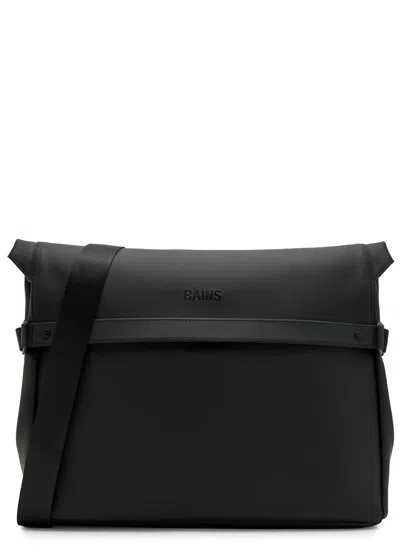 Rains Otg Logo-embossed Messenger Bag In Black