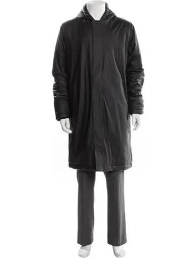 Pre-owned Rains Overcoat In Gray