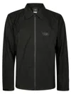 Rains Collared Front Pocket Jacket In Black