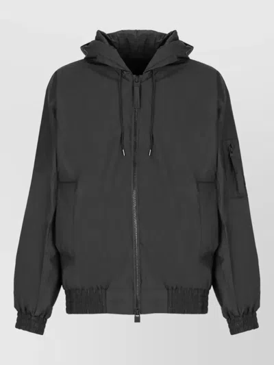 Rains Padded Bomber Jacket In Black