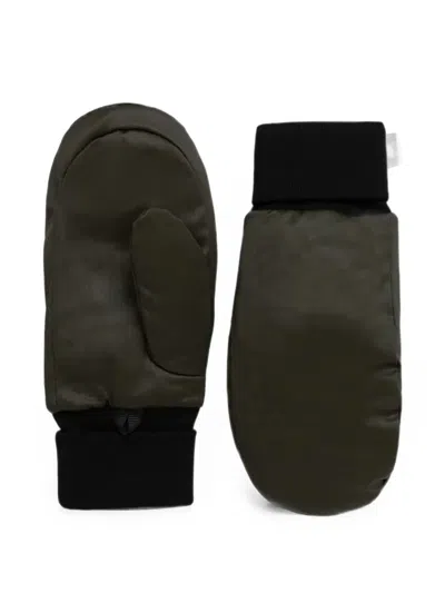 Rains Padded Ribbed-cuff Mittens In Gray