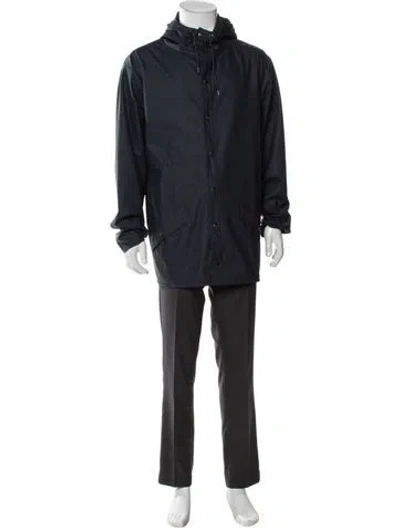 Pre-owned Rains Parka In Blue
