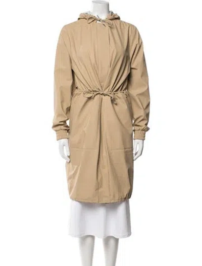 Pre-owned Rains Parka In Brown