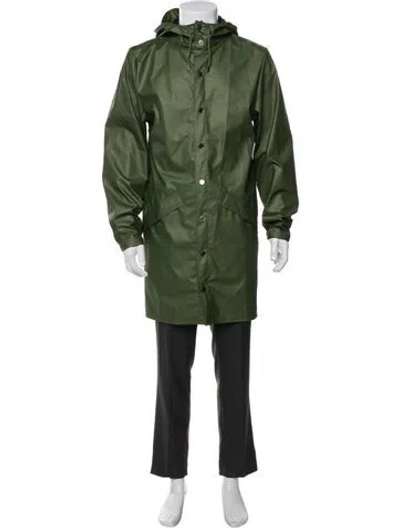 Pre-owned Rains Parka In Green