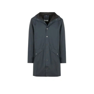 Rains Parka Longue In Blue
