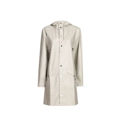 Rains Parka Longue W3 In Gray