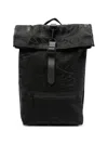 Rains Pattern Backpack In Black