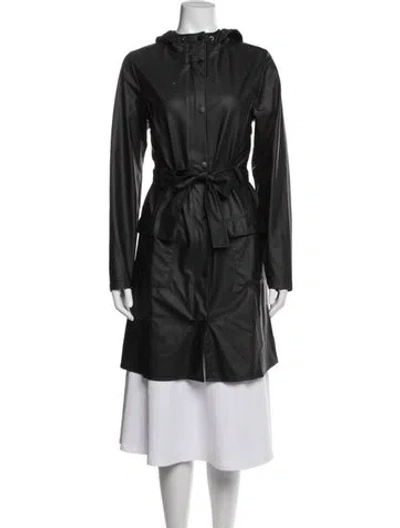 Pre-owned Rains Performance Coat In Black