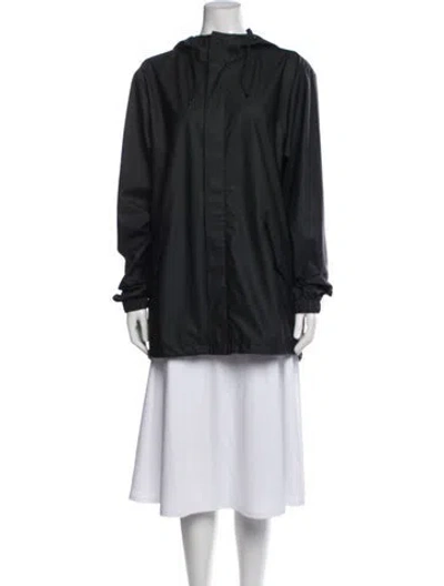 Pre-owned Rains Performance Coat In Blue