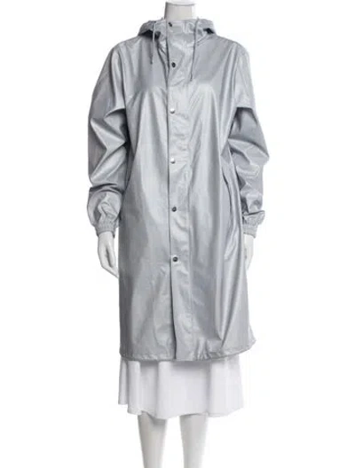 Pre-owned Rains Performance Coat In Blue