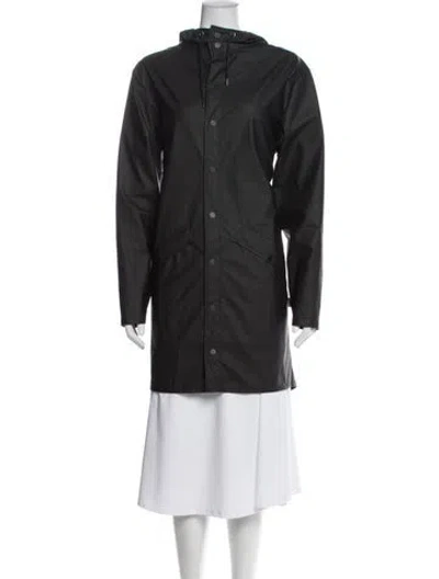 Pre-owned Rains Performance Coat In Gray